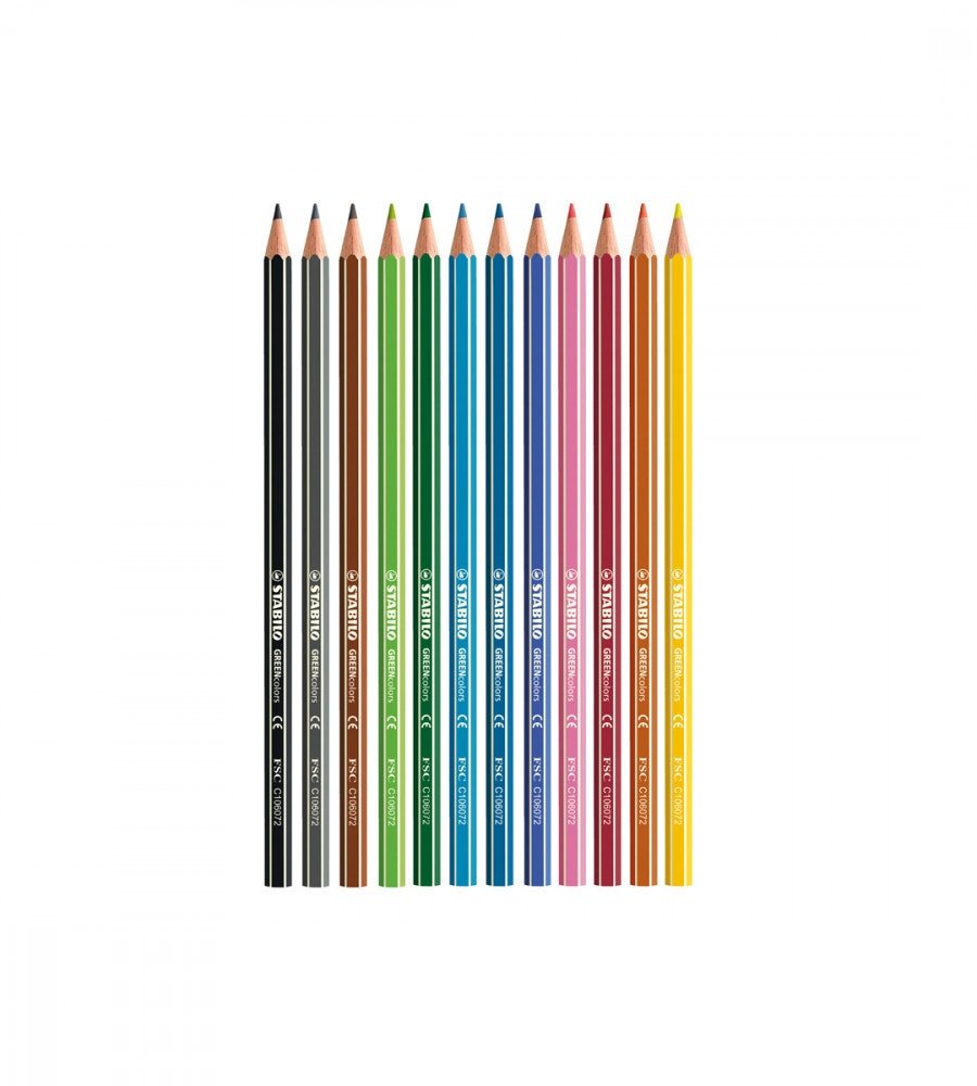 Färgpennor - Stabilo Green Colors 12-pack - Personal Planner