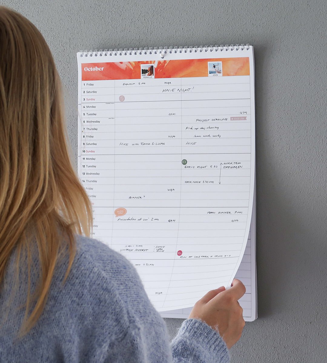 Familjekalender - Månadsöversikt A3 - Personal Planner