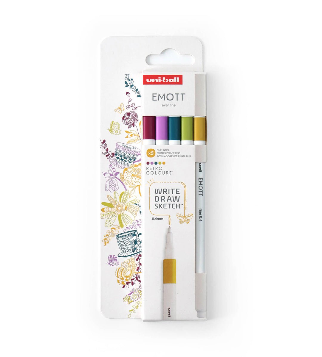 Fineliner - Uni Emott Set - 5-pack - Personal Planner