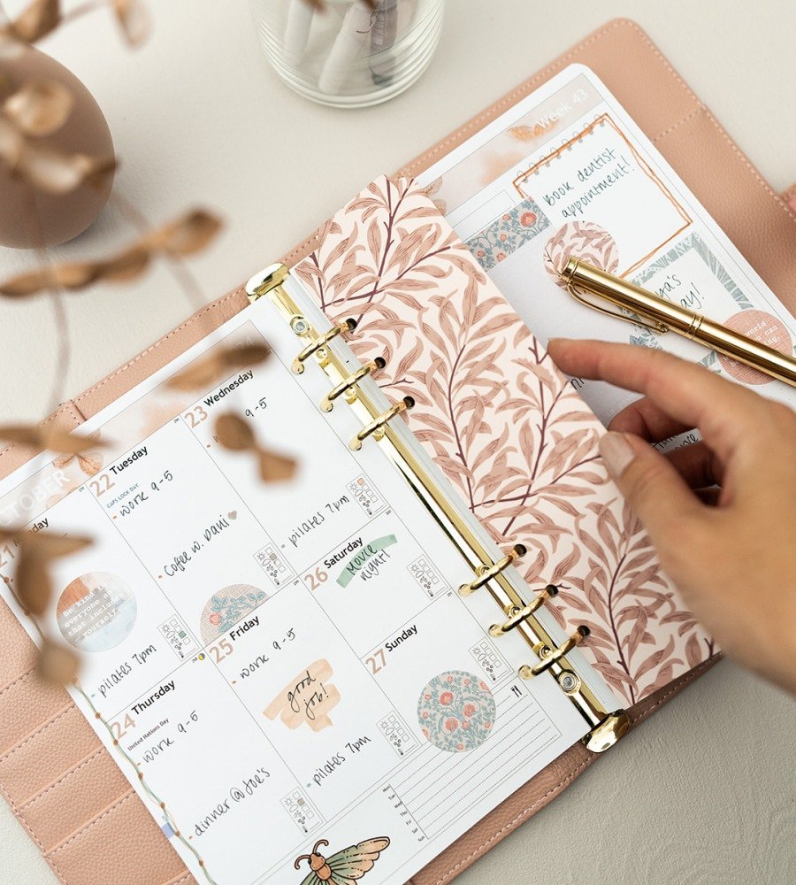 Flikar - Flikar till systemkalender - 4-pack A5 - Personal Planner