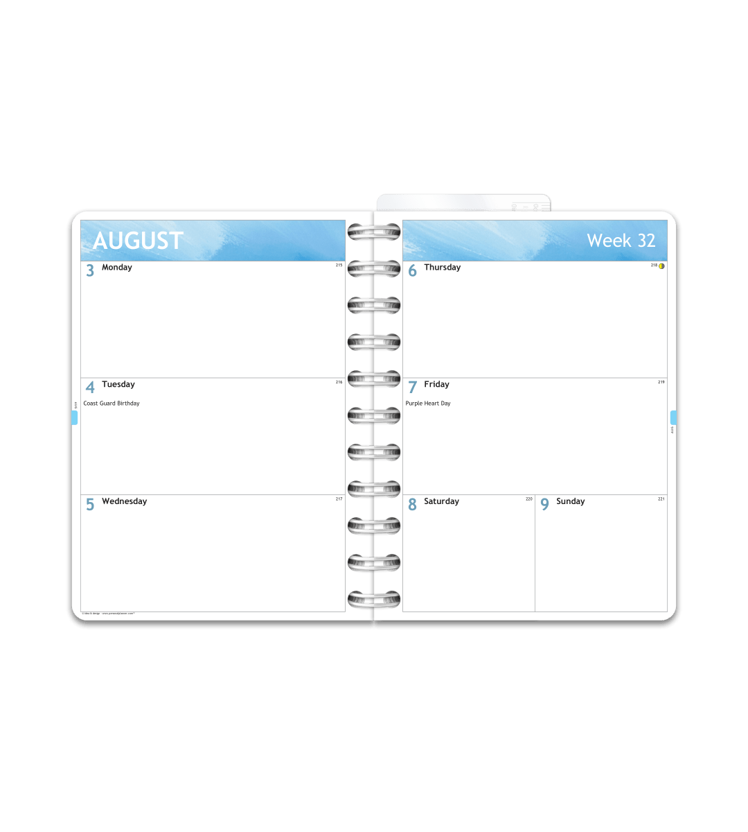 Kalender Smart Design - Spiralbindning Liten/A6 - Personal Planner