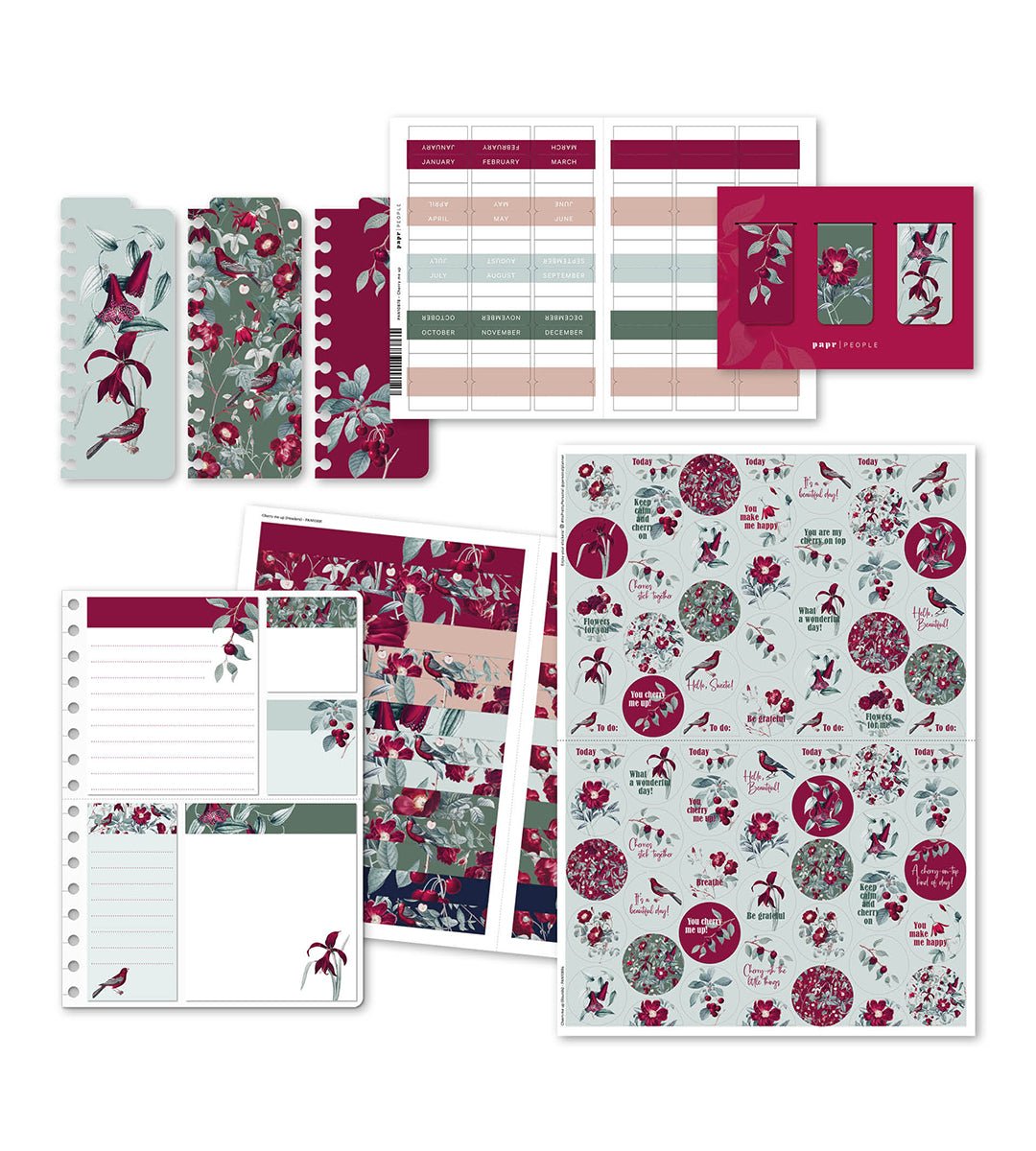 Kit - Cherry me up till almanacka - storlek A5, A4 - Personal Planner