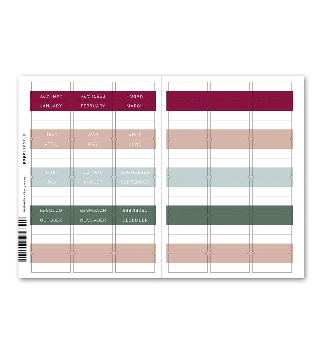Kit - Cherry me up till systemkalender - storlek A5 - Personal Planner
