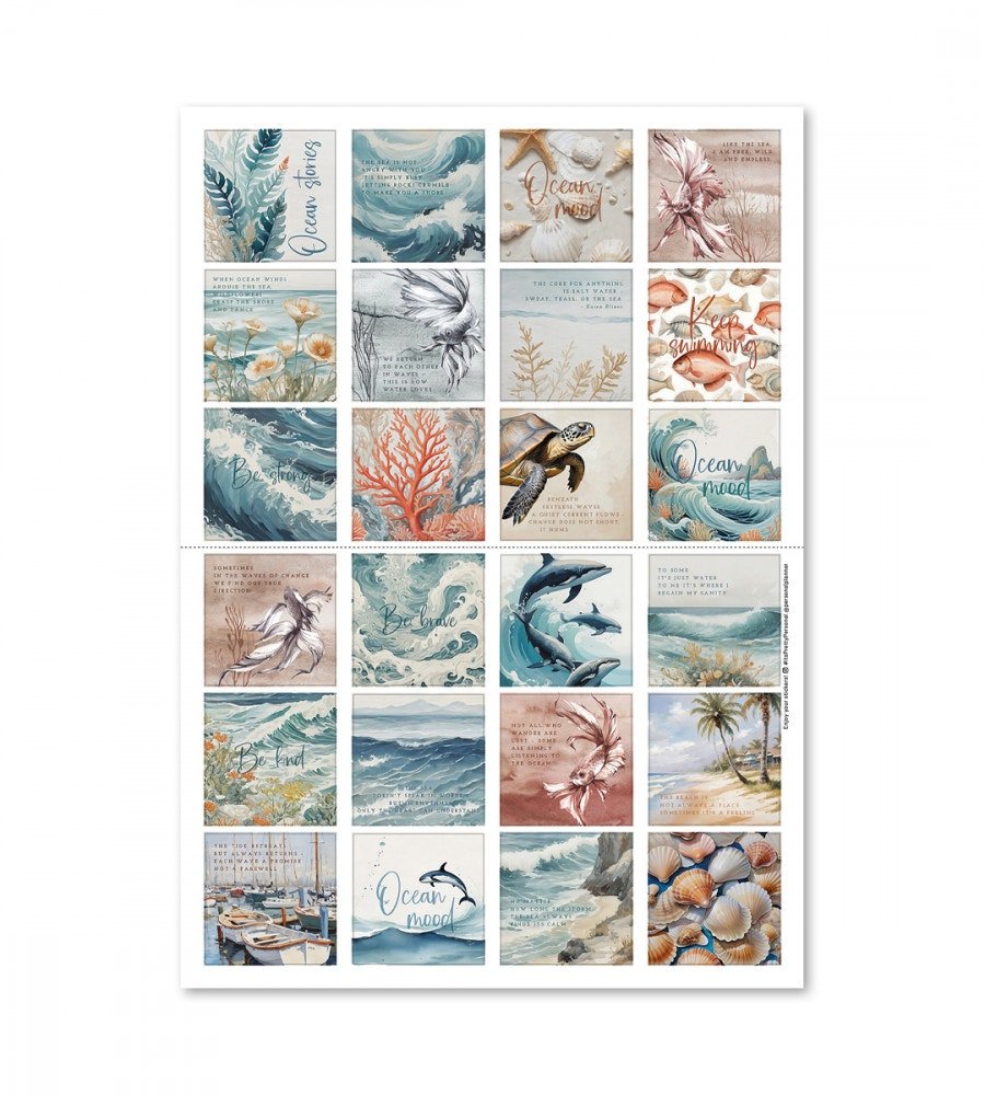 Kit - Ocean Stories till almanacka - storlek A5, A4 - Personal Planner