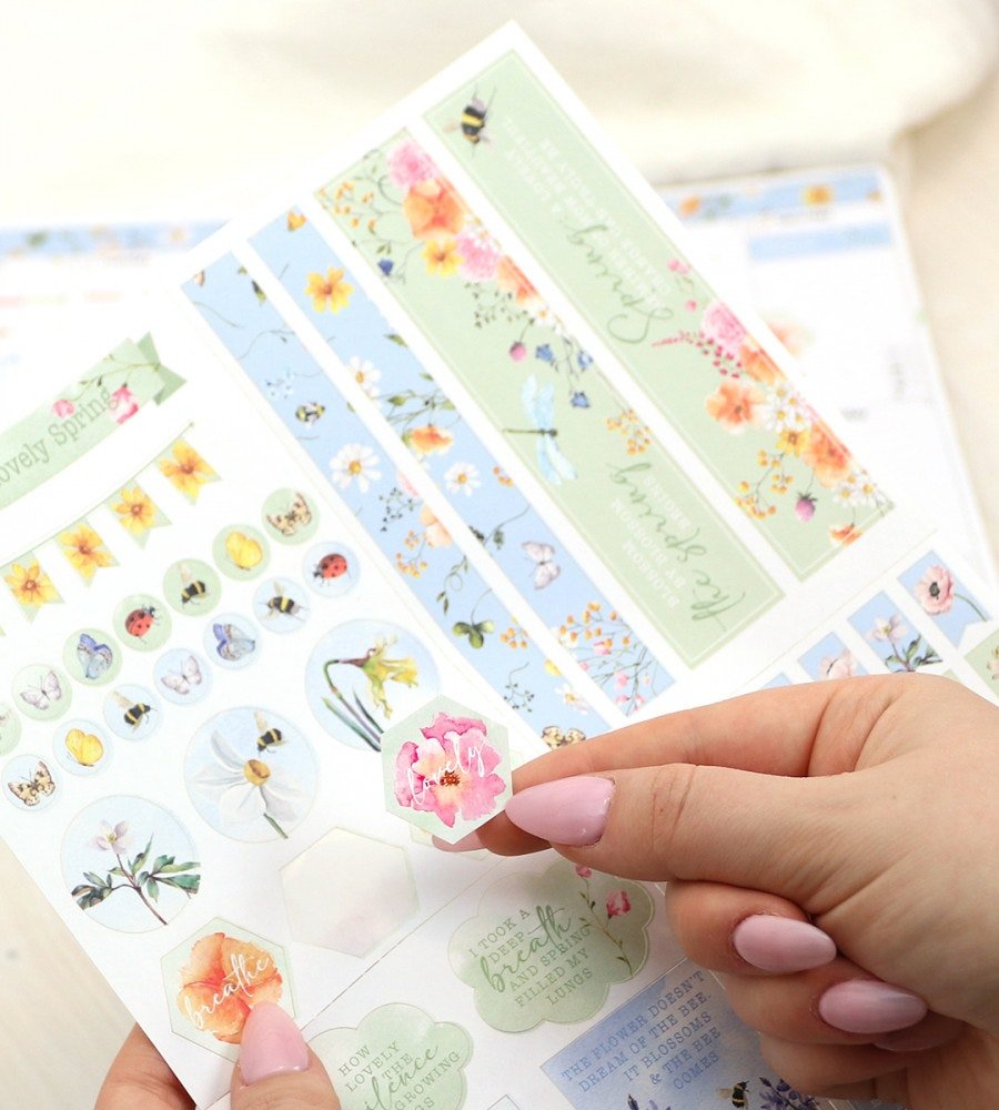 Klistermärken - Buzzing Bees (Spread) - Personal Planner