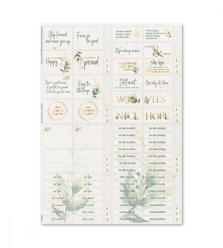 Klistermärken - Days of Focus (Box) - Personal Planner