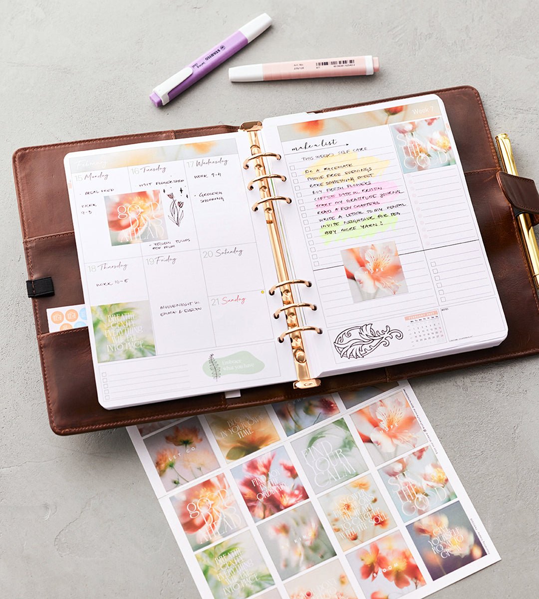 Klistermärken - Flourishing Dreams - Personal Planner
