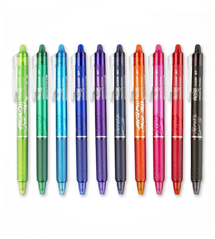 Kulspetspenna - Pilot FriXion Clicker 0.7 - 10-pack - Personal Planner