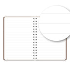 Notebook Brown Canvas - Spiralbindning A5 - Personal Planner