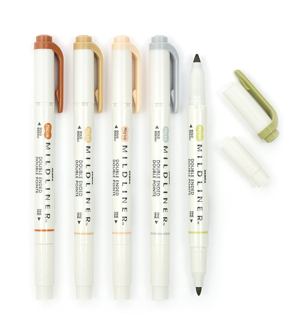 Överstrykningspenna - Zebra Mildliner 5-pack - Personal Planner