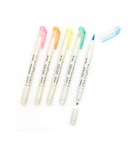 Överstrykningspenna - Zebra Mildliner Brush - 5-pack - Personal Planner