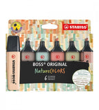 Överstrykningspennor - Stabilo Boss Original Nature Colors 6-pack - Personal Planner