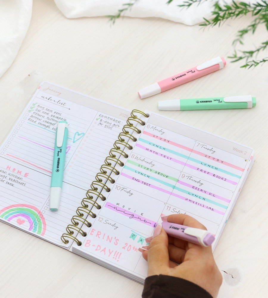Överstrykningspennor - Stabilo Swing Cool 4-pack - Personal Planner
