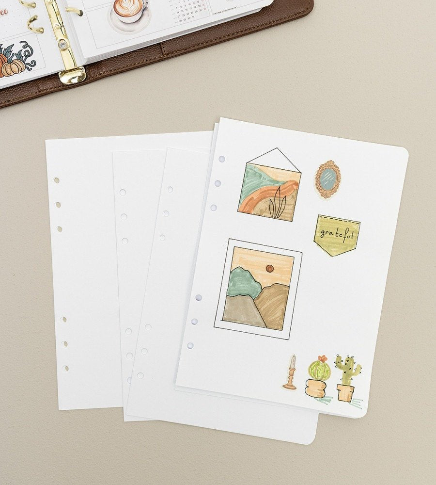 Refillsidor - Punkt-rutor 12-pack till systemkalender - storlek A5 - Personal Planner