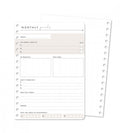 Snap in Refill Pages - Monthly Goals 12 Pack for Planner - Size A5 - Personal Planner