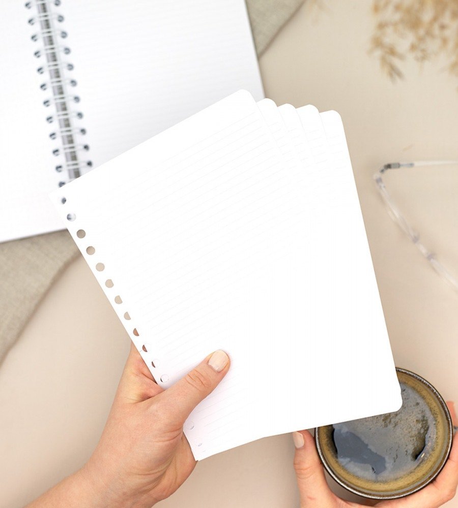 Snap in refillsidor - Punkt-rutor 12-pack till almanacka - storlek A5 - Personal Planner