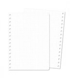 Snap in refillsidor - Punkt-rutor 12-pack till almanacka - storlek A5 - Personal Planner