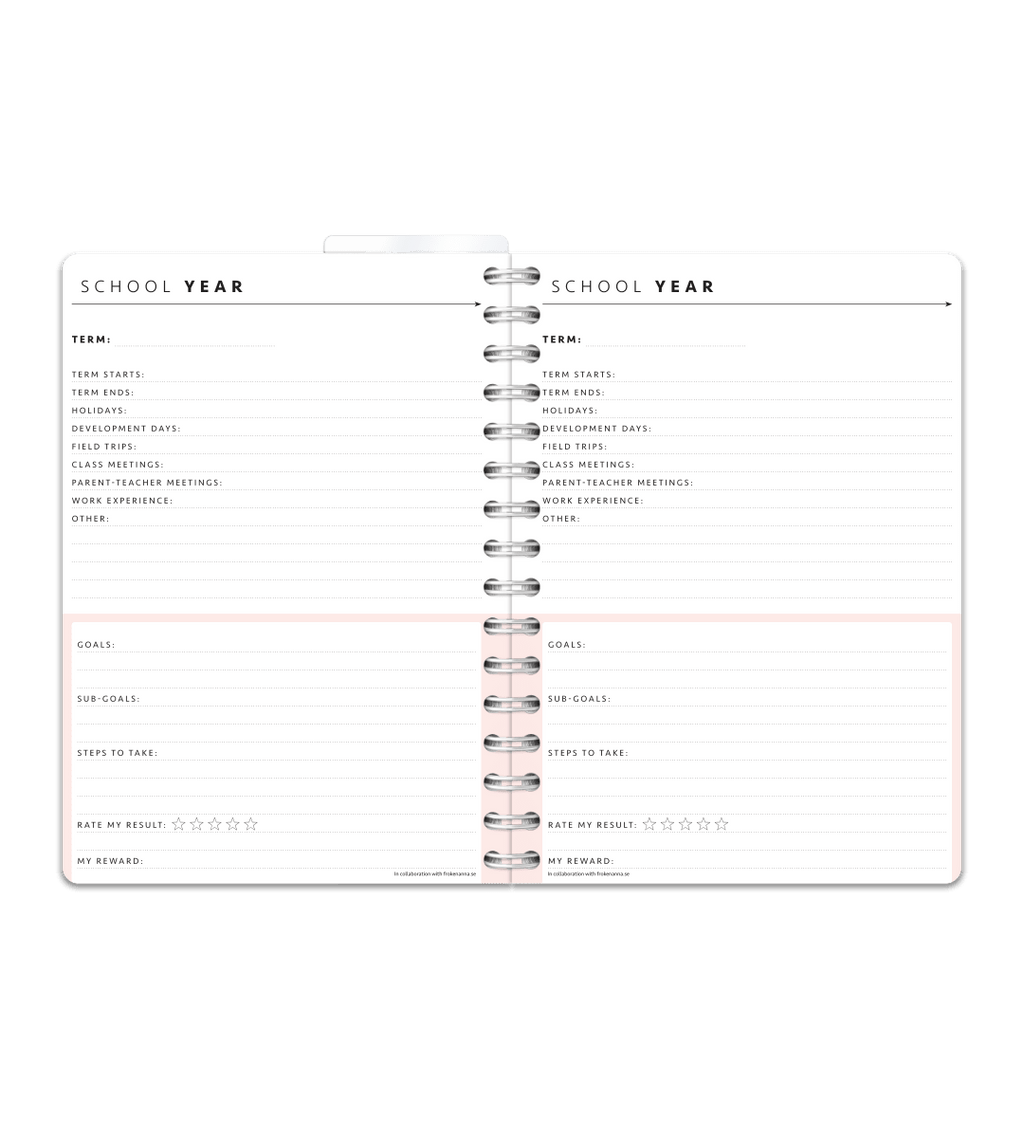 Spiralbindning A5 - Lärarkalender - Personal Planner