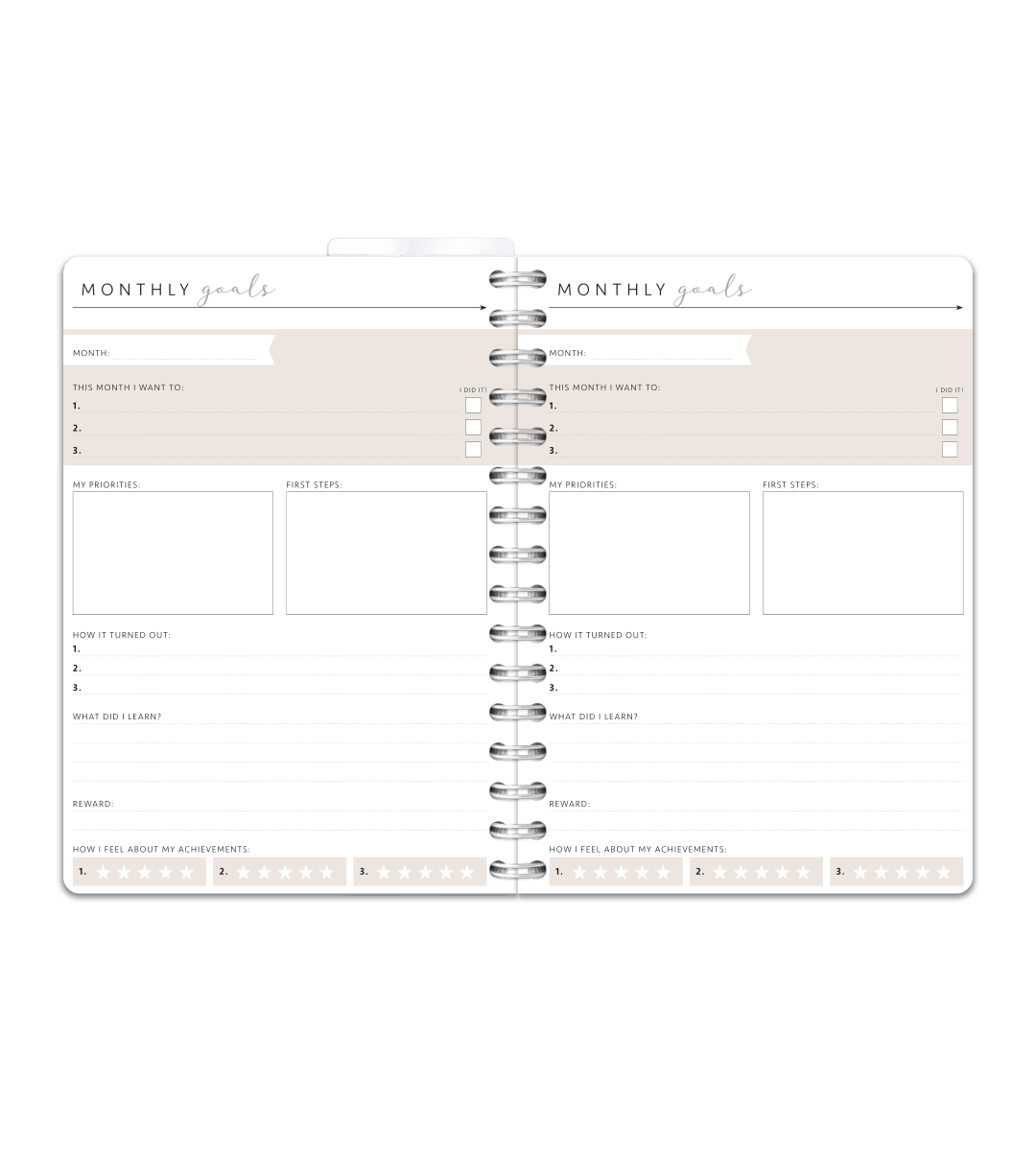 Spiralbindning A5 - Selfcare journal - Personal Planner