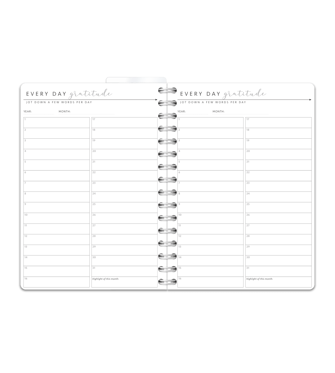 Spiralbindning A5 - Selfcare journal - Personal Planner