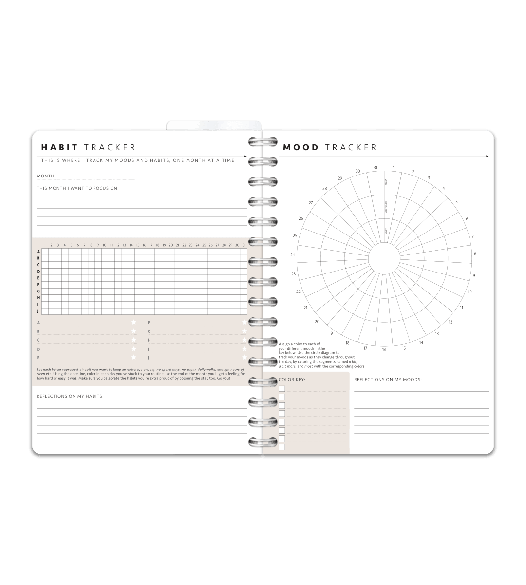 Spiralbindning A5 - Selfcare journal - Personal Planner
