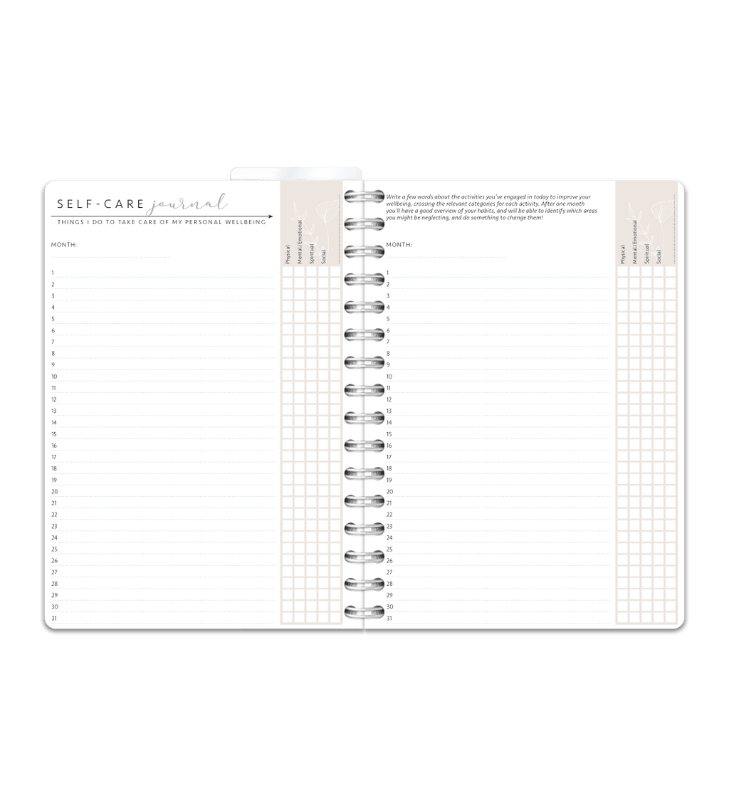 Spiralbindning A5 - Selfcare journal - Personal Planner