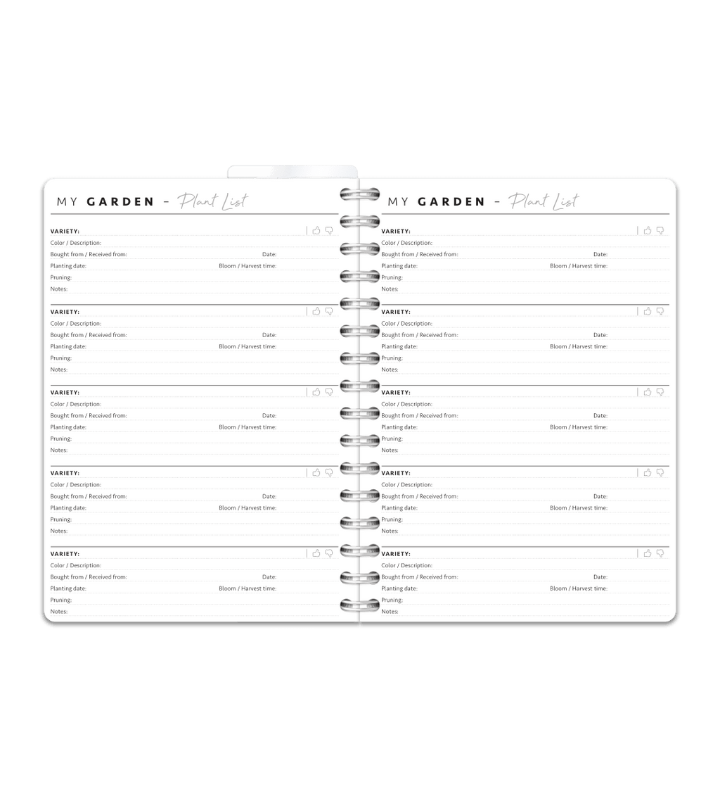 Spiralbindning A5 - Trädgårdsbok - Personal Planner