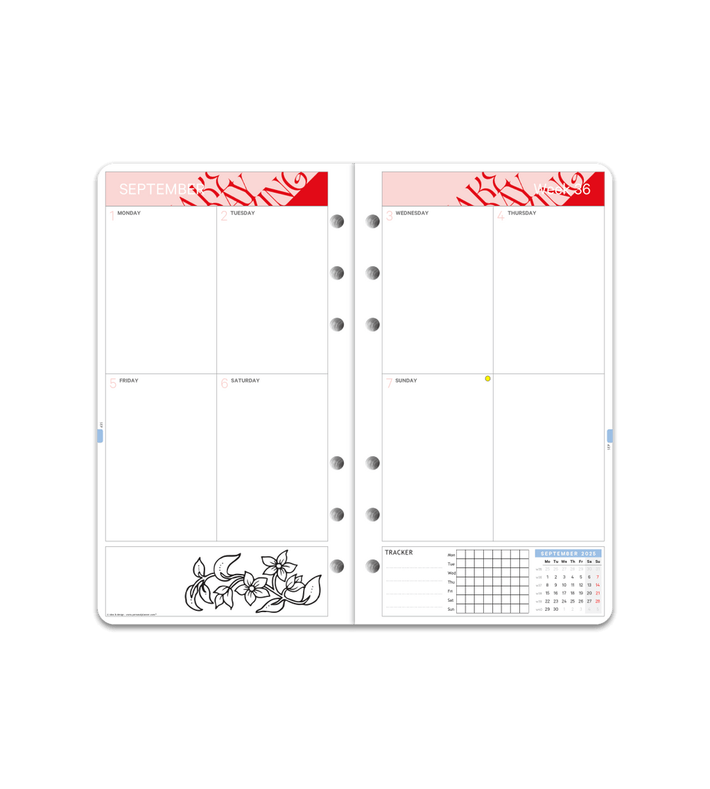 Systemkalender - Inlaga Personal - Personal Planner