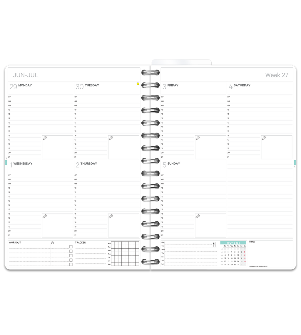Workout Planner - Spiral Binding A5 