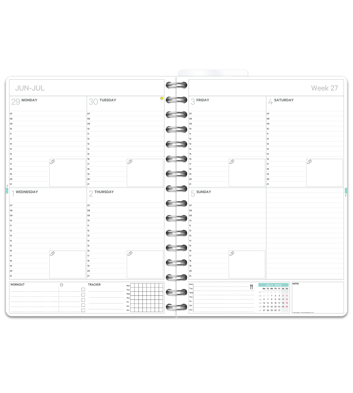 Workout Planner - Spiral Binding A5 